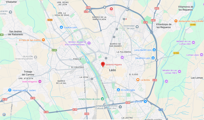 Mapa de ubicación de Léon